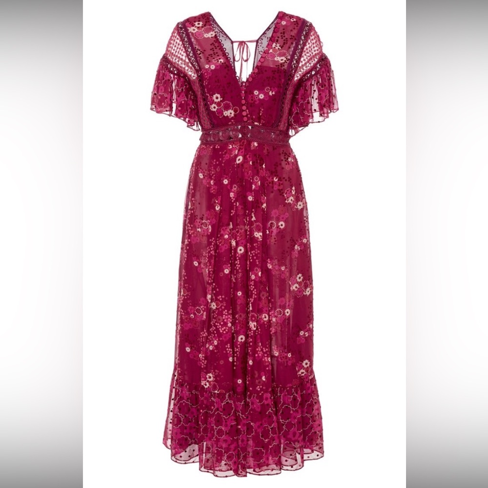 Self-Portrait Devore Midi Dress